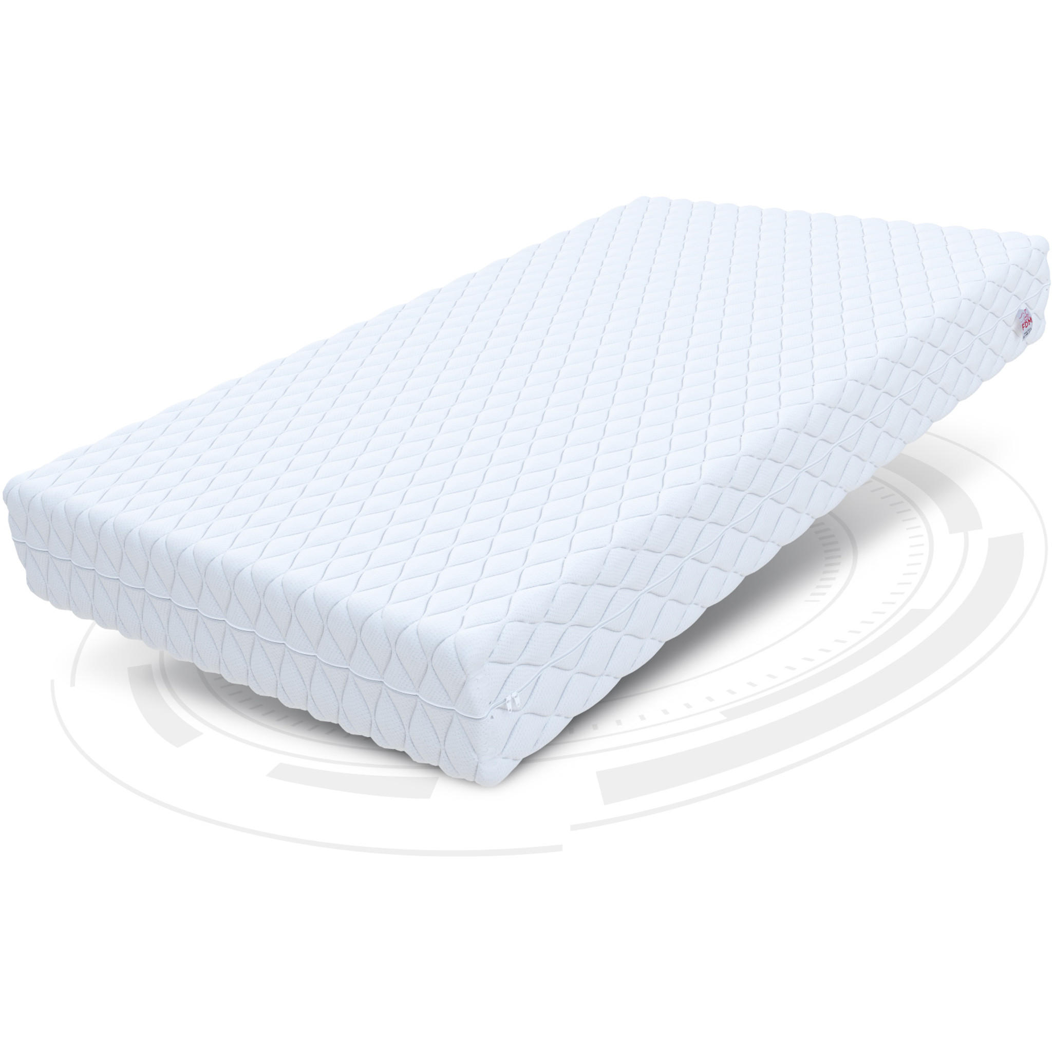 TASCHENFEDERKERNMATRATZE Modena - Weiß, Textil (100/200cm) - FDM