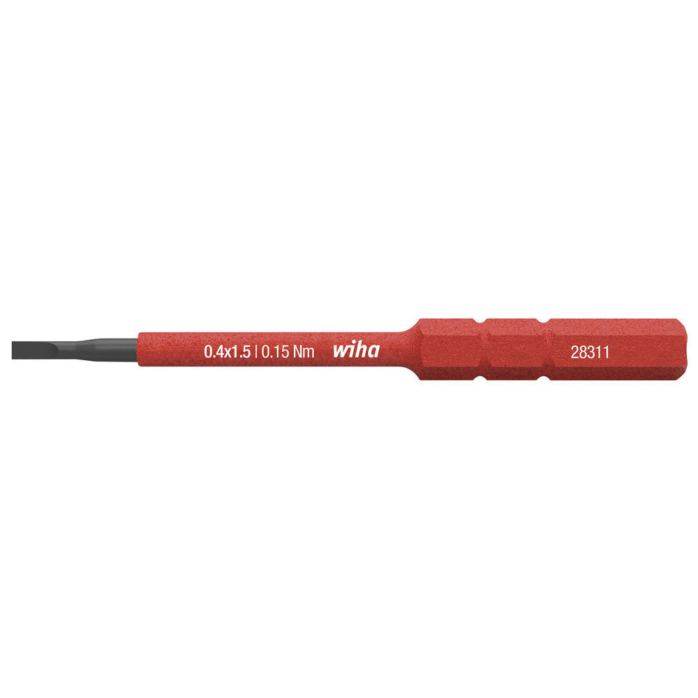 BIT slimBIT electric 2831, Schlitz, 2,0 x 0,4 x 75 mm* - Multicolor, Kunststoff (75/2/2cm) - Wiha