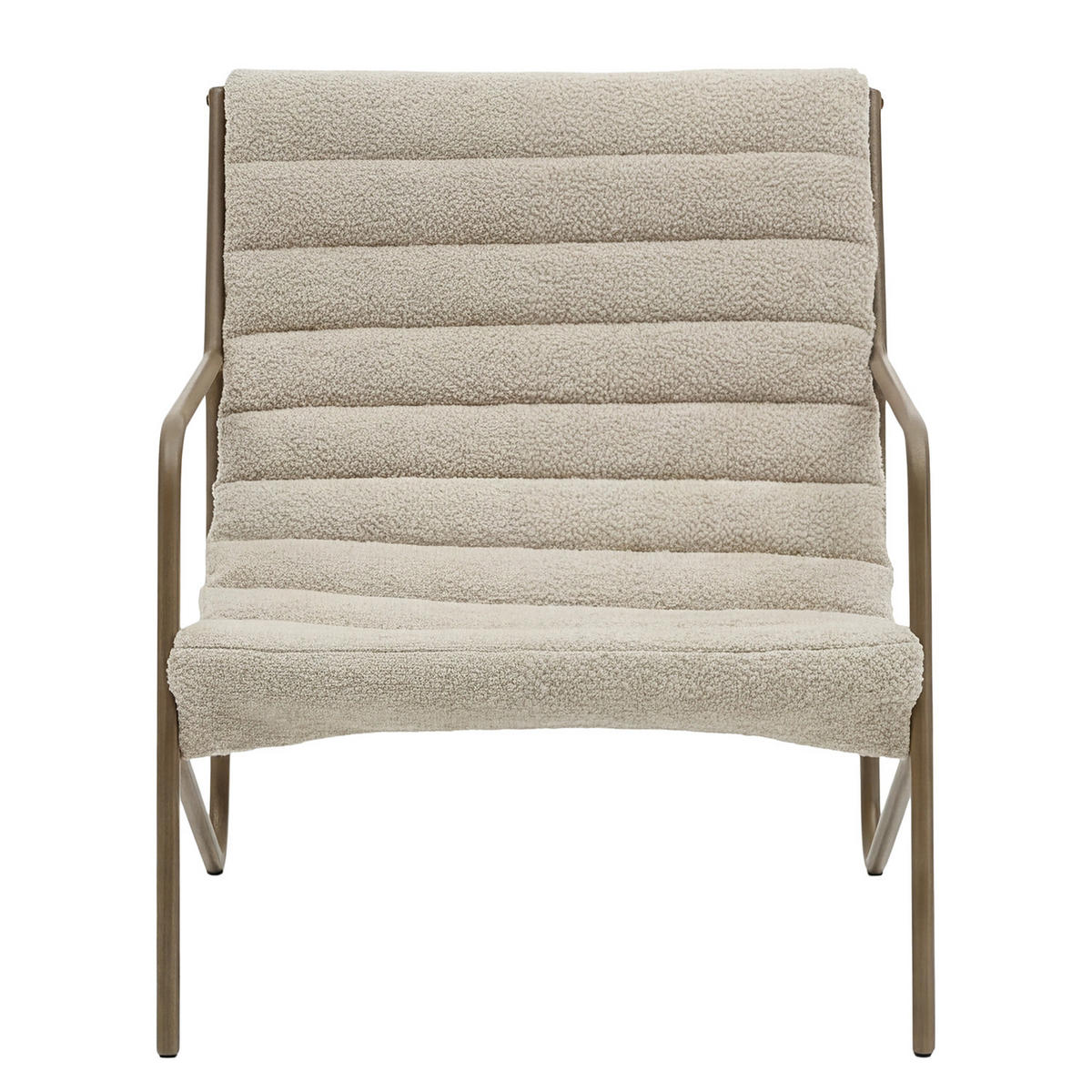 BALKONSET - 3-teilig - Stahl / Bouclé - Beige, Textil/Metall - home24