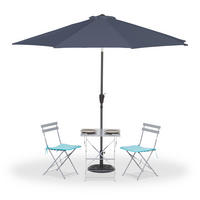 SONNENSCHIRM - Anthrazit, Textil/Metall (300/300cm) - Relaxdays
