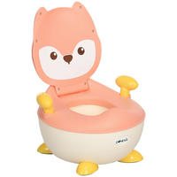 KINDERTOILETTE, Kunststoff, Rosa/Weiß/Gelb, 34,5L x 35B x 23H cm - Rosa, Kunststoff (35/23/34.5cm) - ZONEKIZ