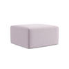 POUF Samt Stoff Violett - Flieder/Schwarz, Holzwerkstoff/Kunststoff (75/37/75cm) - Makamii