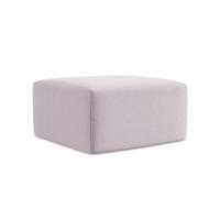 POUF Samt Stoff Violett - Flieder/Schwarz, Holzwerkstoff/Kunststoff (75/37/75cm) - Makamii