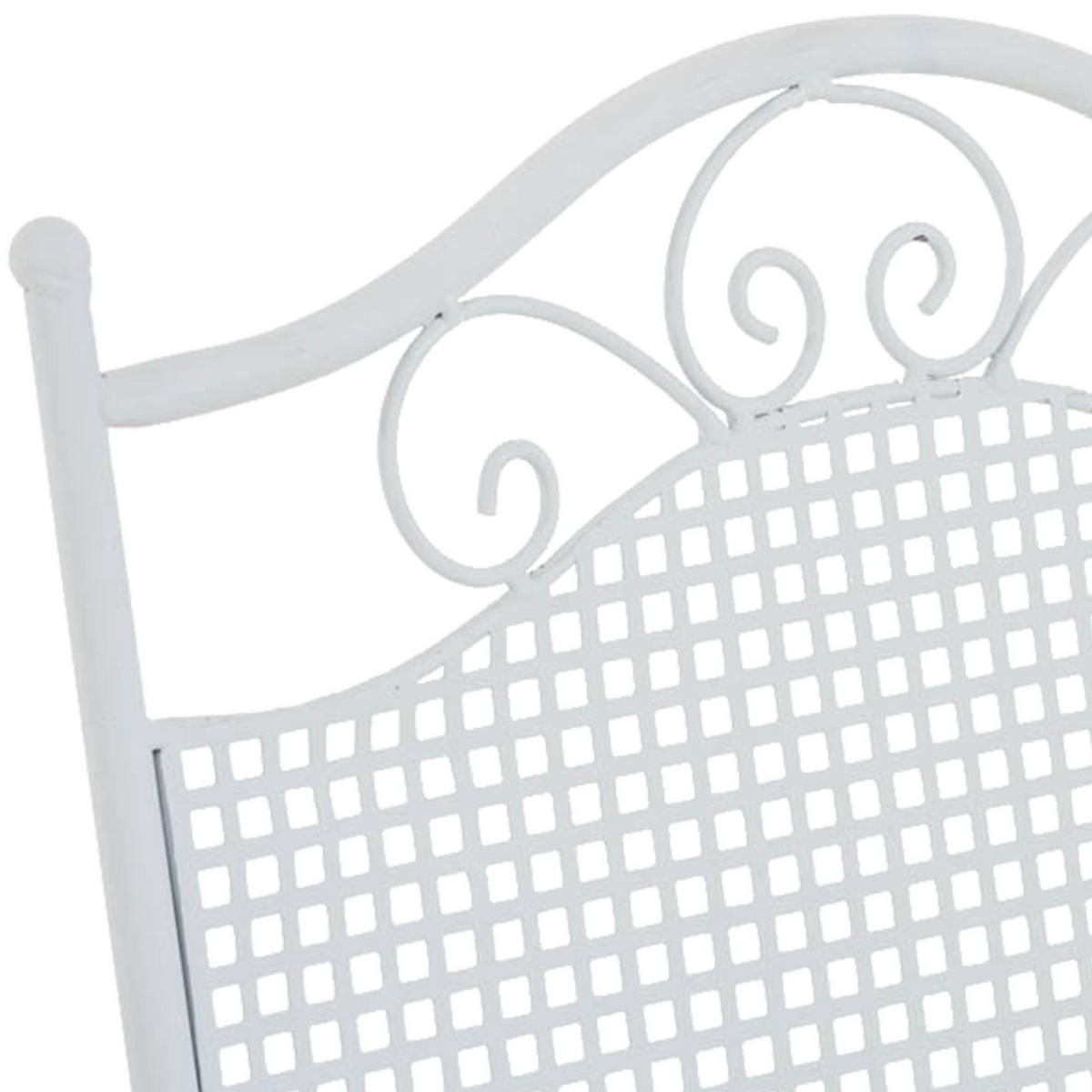GARTENSTUHL 2er Set Metall Weiß - Weiß, Metall (41/91/50cm) - CLP