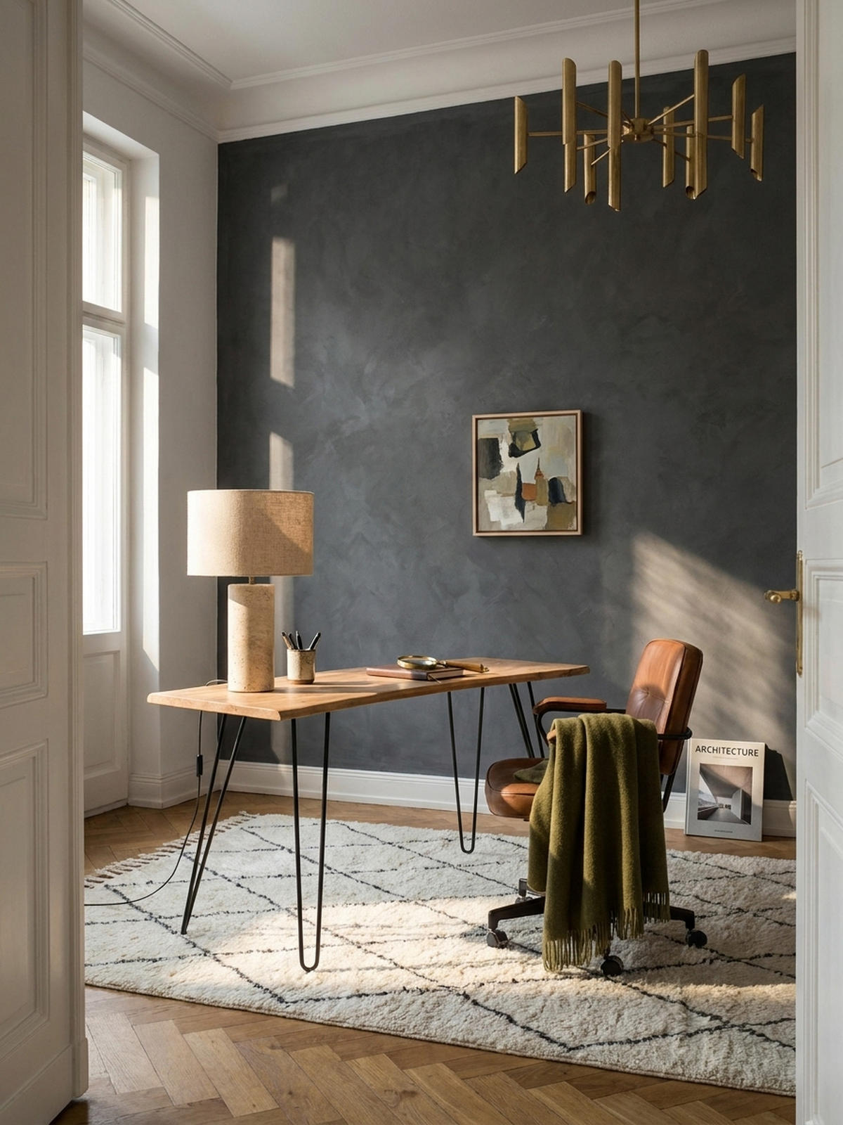 SCHREIBTISCH – Massivholz/Metall, 150x36x75 cm, Baumkante, Haarnadelbeine - Schwarz/Akaziefarben, Holz/Metall (36/150/75cm) - KADIMA DESIGN