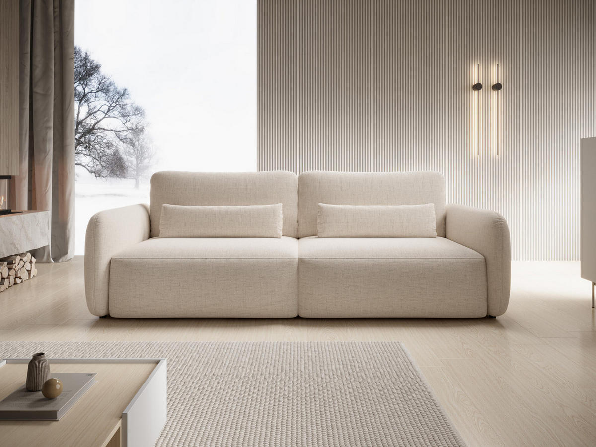 SOFA MOSSA Beige 238x103x87 cm - Beige, Textil (238/87/103cm) - FURNLUX