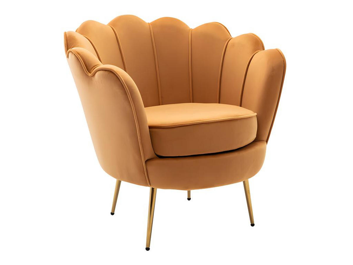 COUCHGARNITUR Muschel 2+1 - Samt - Senfgelb - DANDELION - Gelb, Textil (75/78/124cm) - Pascal Morabito
