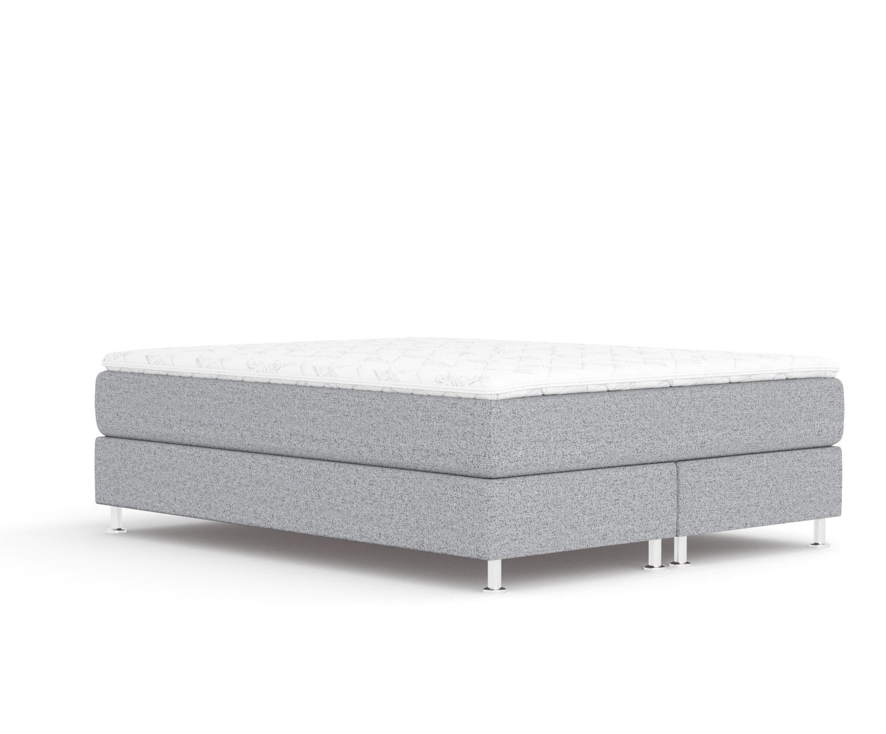 Maison de Reve Boxspringbett Grau 200x200 cm