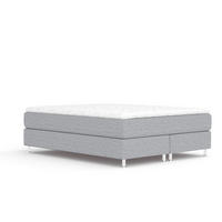 BOXSPRINGBETT Sub Grau 200/200 cm mit Latex-Topper - Silberfarben/Grau, Holz/Holzwerkstoff (200/200cm) - Maison de Reve