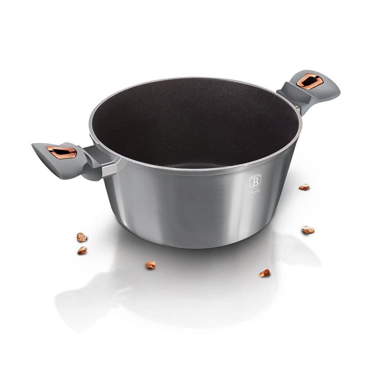 TOPF Grau 28/28/12.4 cm BH6013 - Grau, Metall (28cm) - Berlinger Haus