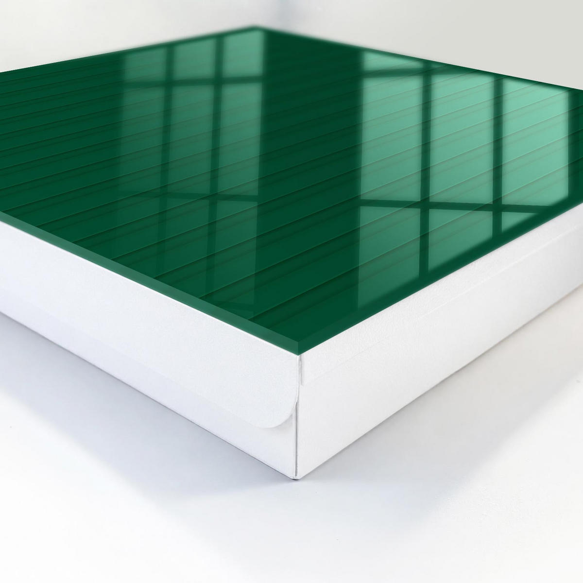 SCHLÜSSELBOX Weiß 30x30 cm – Türöffnung nach rechts - Grüne Streifen - Grün, Metall (30/30/5cm) - TULUP