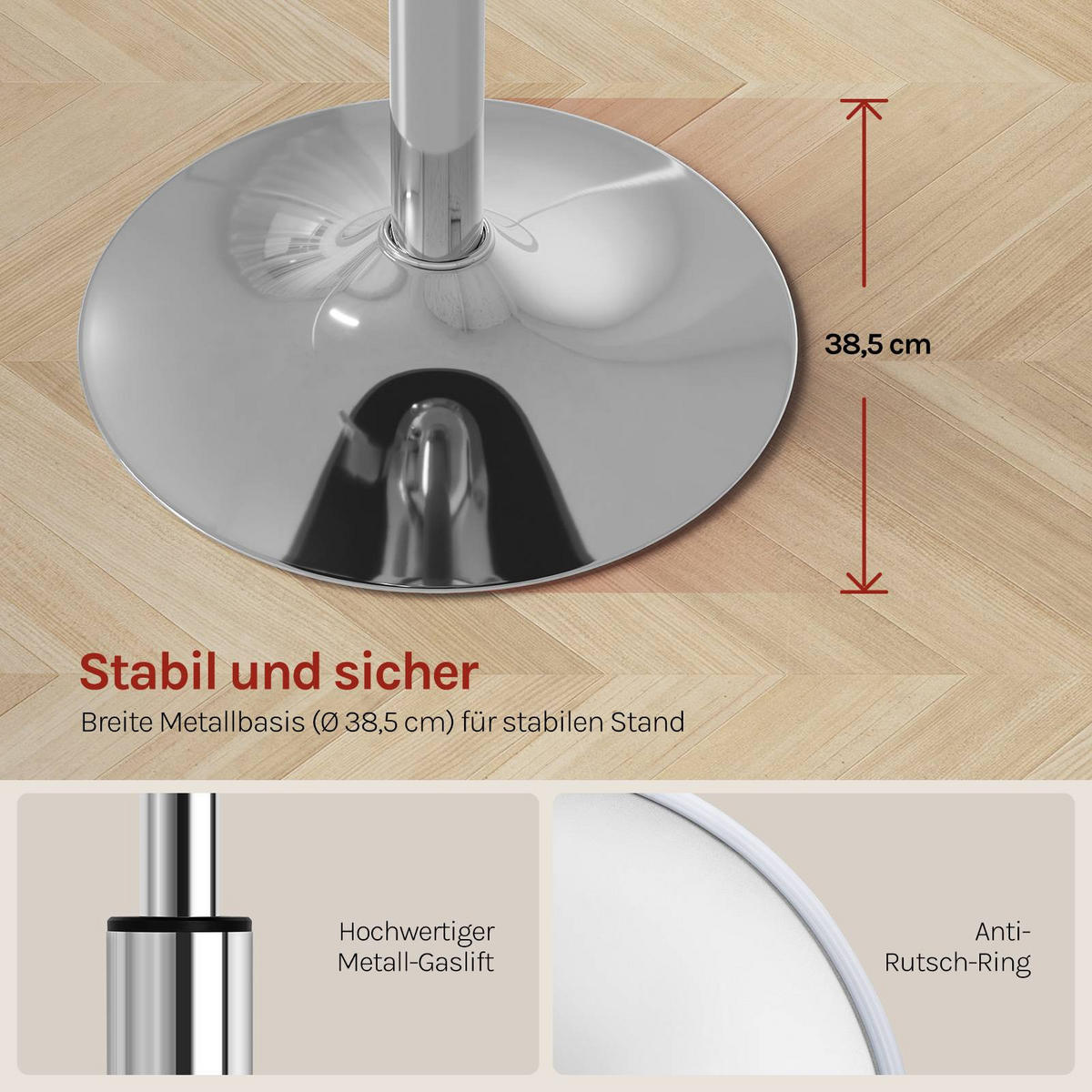 SITZHOCKER rund, drehbar, Cord-Sitzfläche, Rosa - Silberfarben/Rosa, Textil/Metall (38.5/56/38.5cm) - Woltu