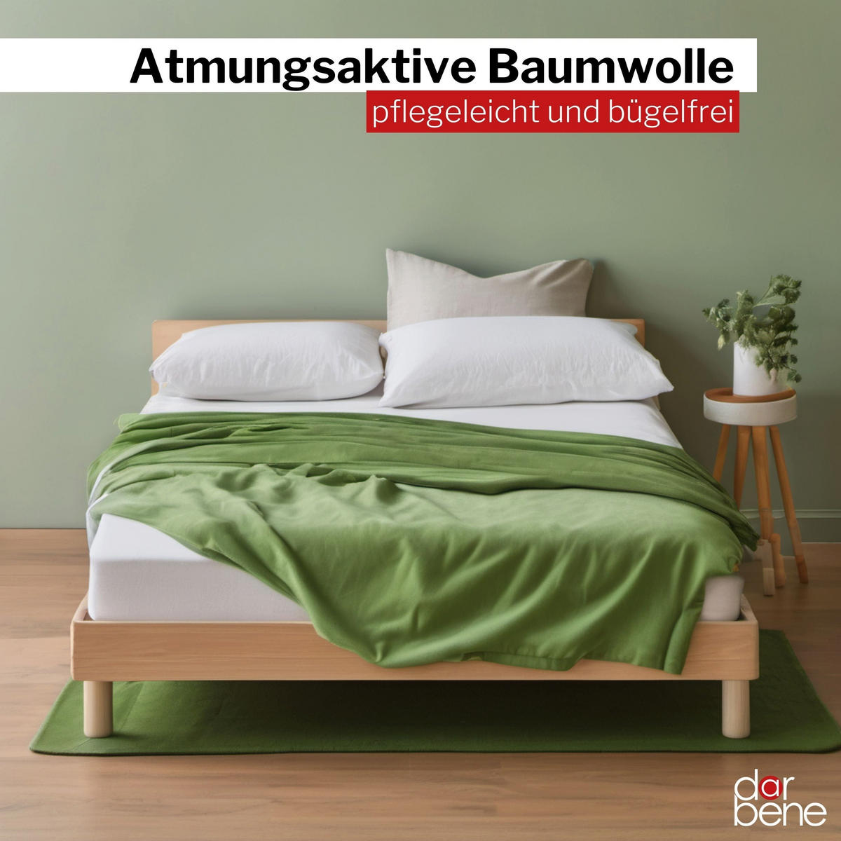 SPANNBETTLAKEN Premium Jersey Baumwolle - Hellgrau, Naturmaterialien (140/200cm) - DarBene