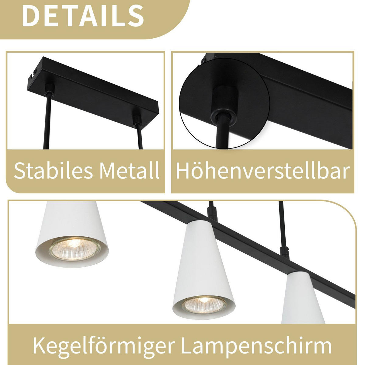 PENDELLEUCHTE Luke 70/7/160 cm - Weiß, Metall (70/7/160cm) - ZMH