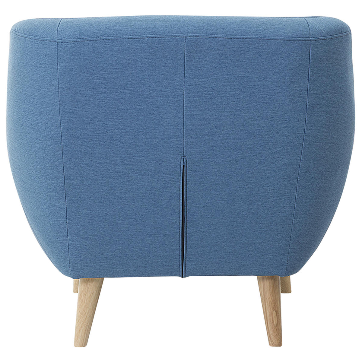 SESSEL Polsterbezug blau Motala - Hellbraun/Blau, Textil (77/76/80cm) - Beliani