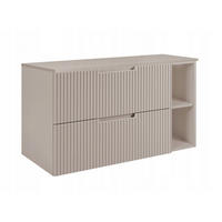 WASCHBECKUNTERSCHRANK VENA 80 cm mit Arbeitsplatte Farbe: Kaschmir mit einem Regal Gerillte Vorderseite Kaschmir - Kaschmir, Holzwerkstoff (80/58/46cm) - Rodan