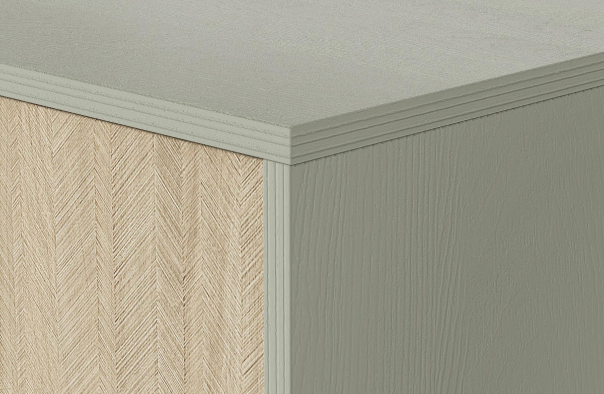 STANDREGAL - Abeto Grün Regal R80 - Eichefarben/Grün, Holz (80/160/38cm) - Möblo
