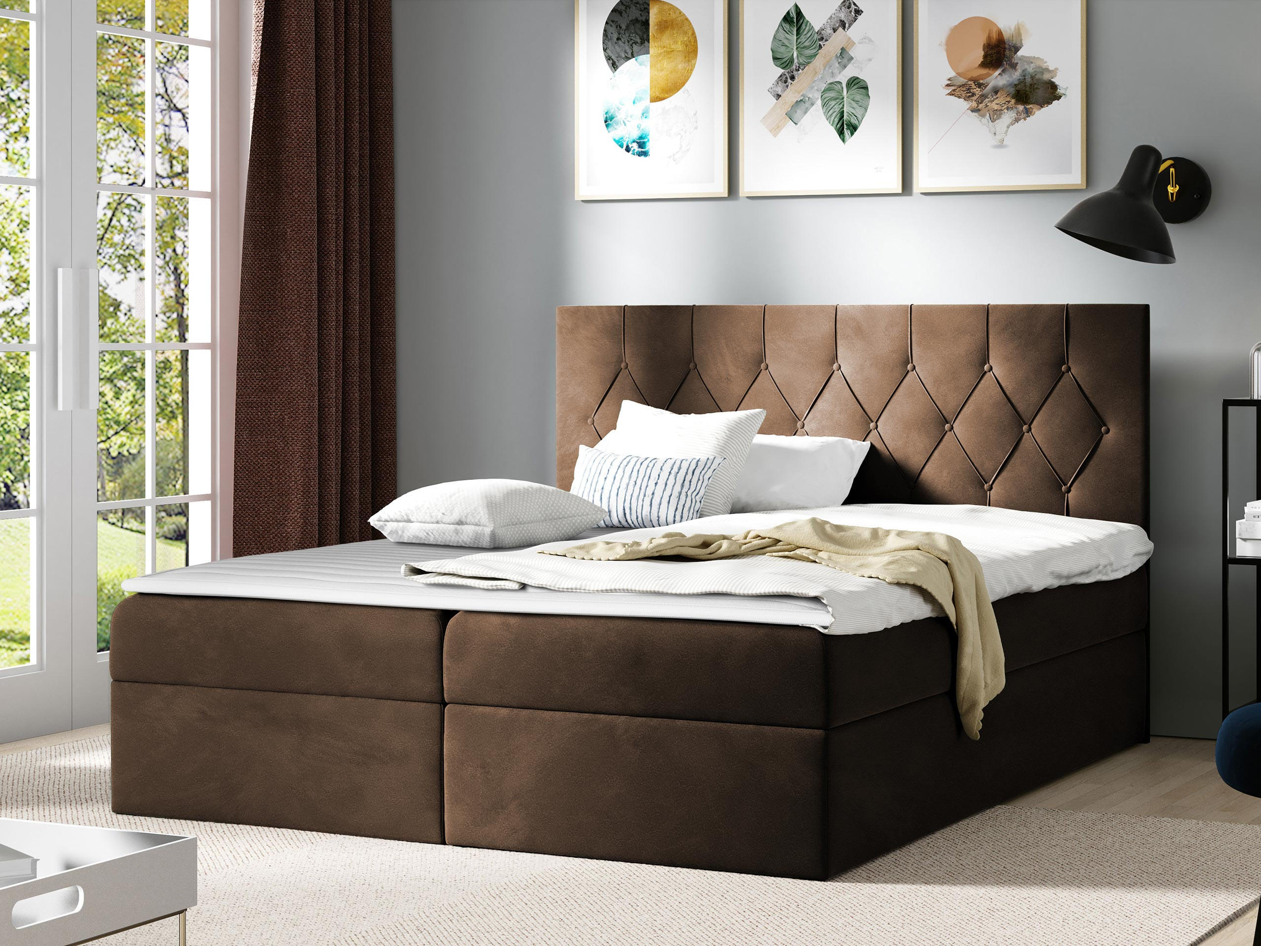 BOXBETT Sky - Braun, Holz (120/200cm) - MIRJAN24