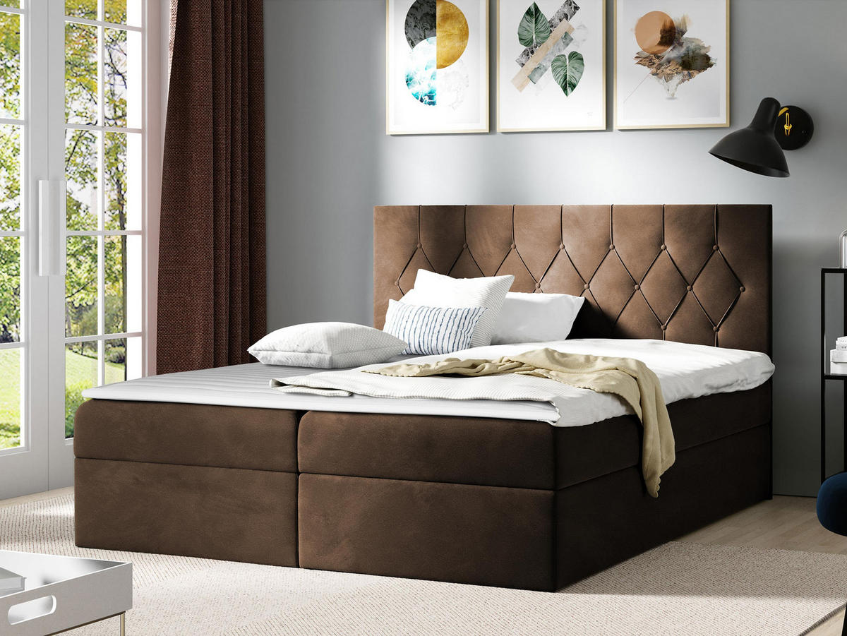BOXBETT Sky - Braun, Holz (140/200cm) - MIRJAN24