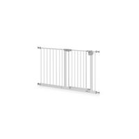 TÜRSCHUTZGITTER & Treppenschutz mit 4x Elefantenfuß, Tür mit 90° Stop, ohne Bohren 125-135 cm - Weiß, Metall (135/5cm) - Sämann – make a difference.