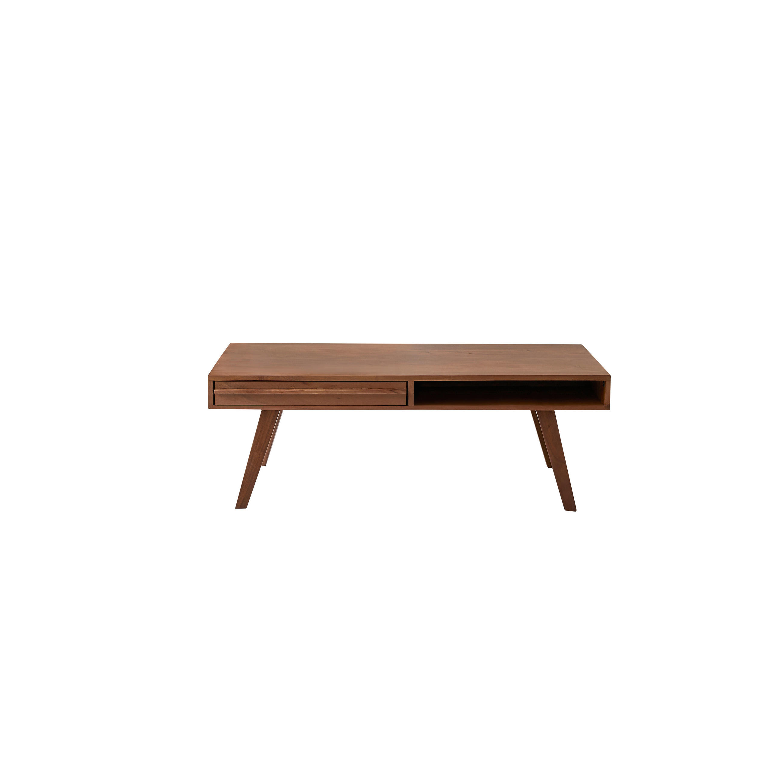 COUCHTISCH Niels Dunkelbraun aus Akazie - Dunkelbraun, Holz (60/115/40cm) - Tikamoon