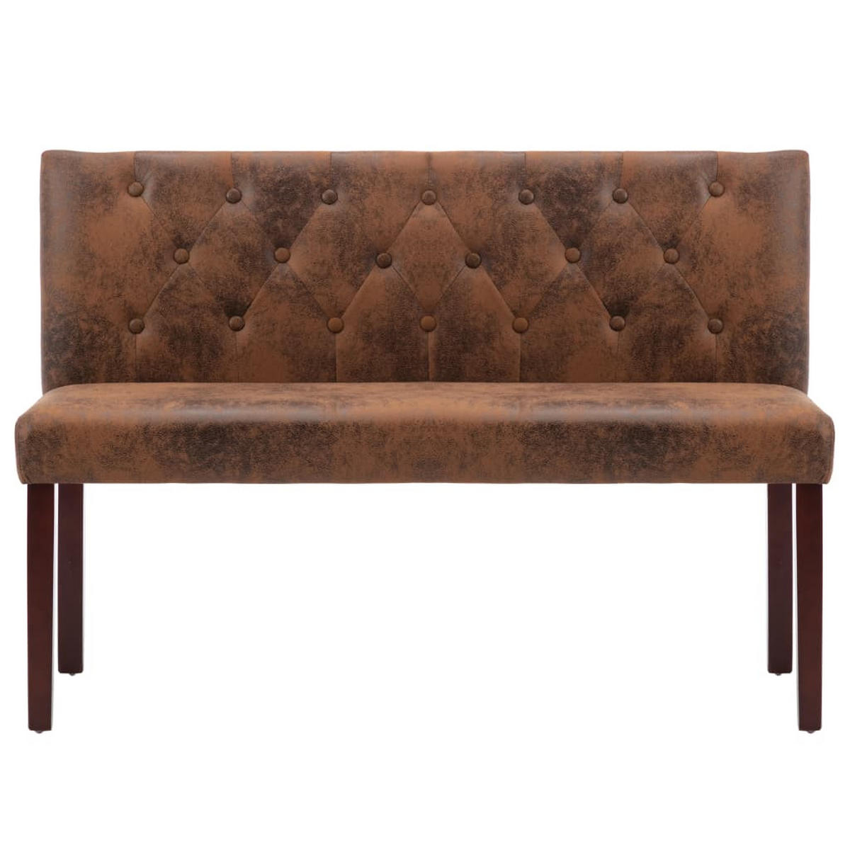 SITZBANK Mauri 120 cm Braun Wildleder-Optik - Braun, Textil (120/84.5/52cm) - DELUKE