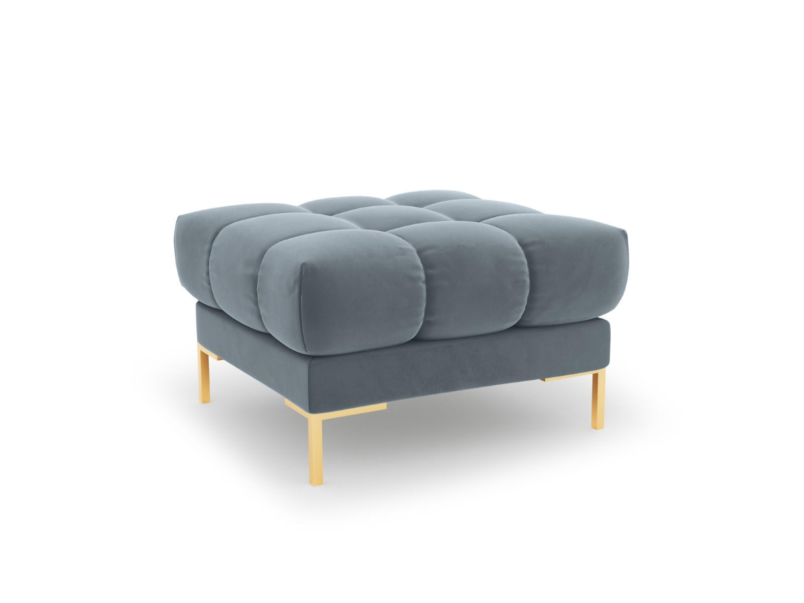 POUF Mamaia aus Samt hellblau - Hellblau, Textil (60/41/60cm) - Micadoni