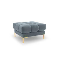 POUF Mamaia aus Samt hellblau - Hellblau, Textil (60/41/60cm) - Micadoni