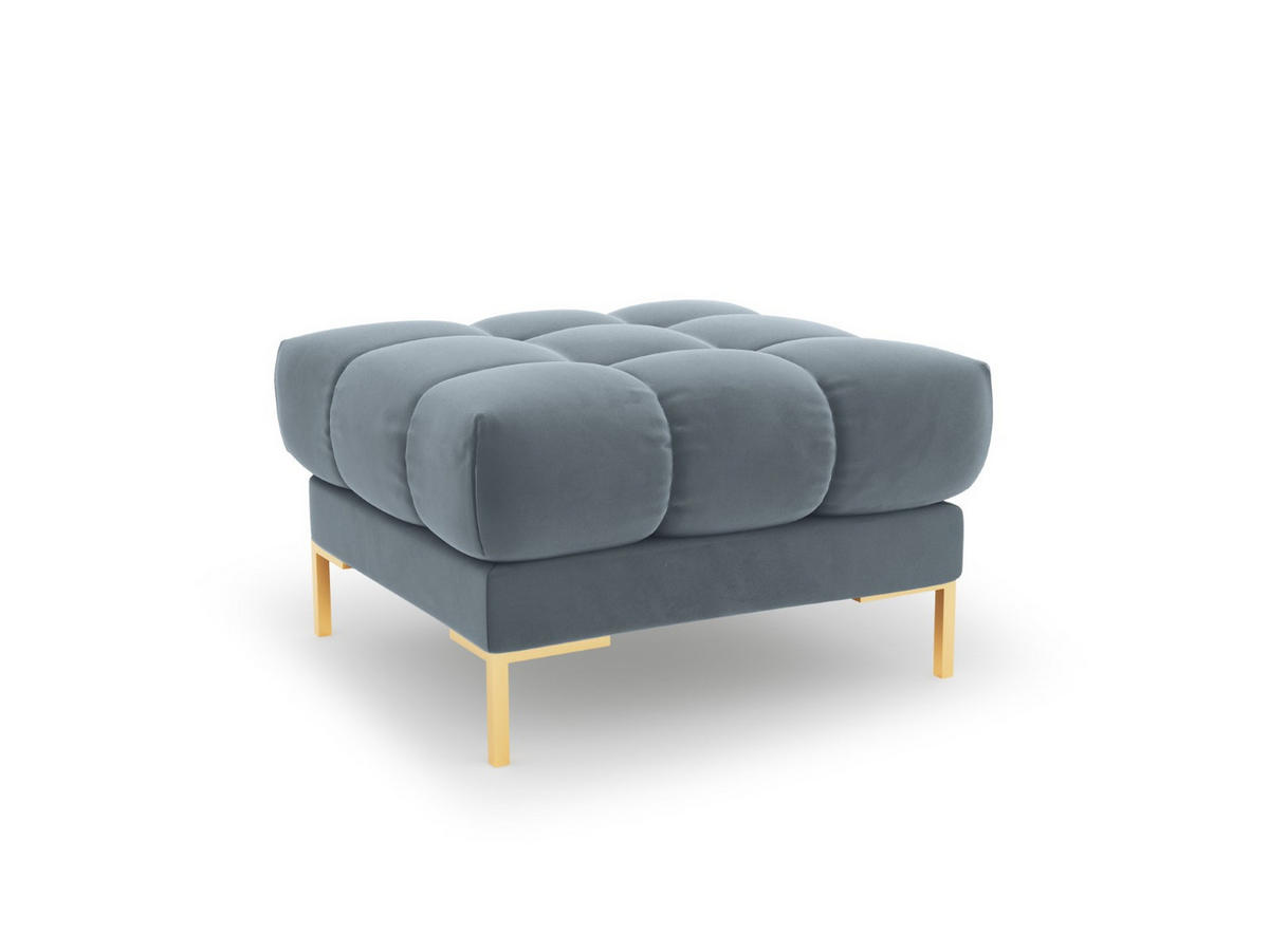POUF Mamaia aus Samt hellblau - Hellblau, Textil (60/41/60cm) - Micadoni