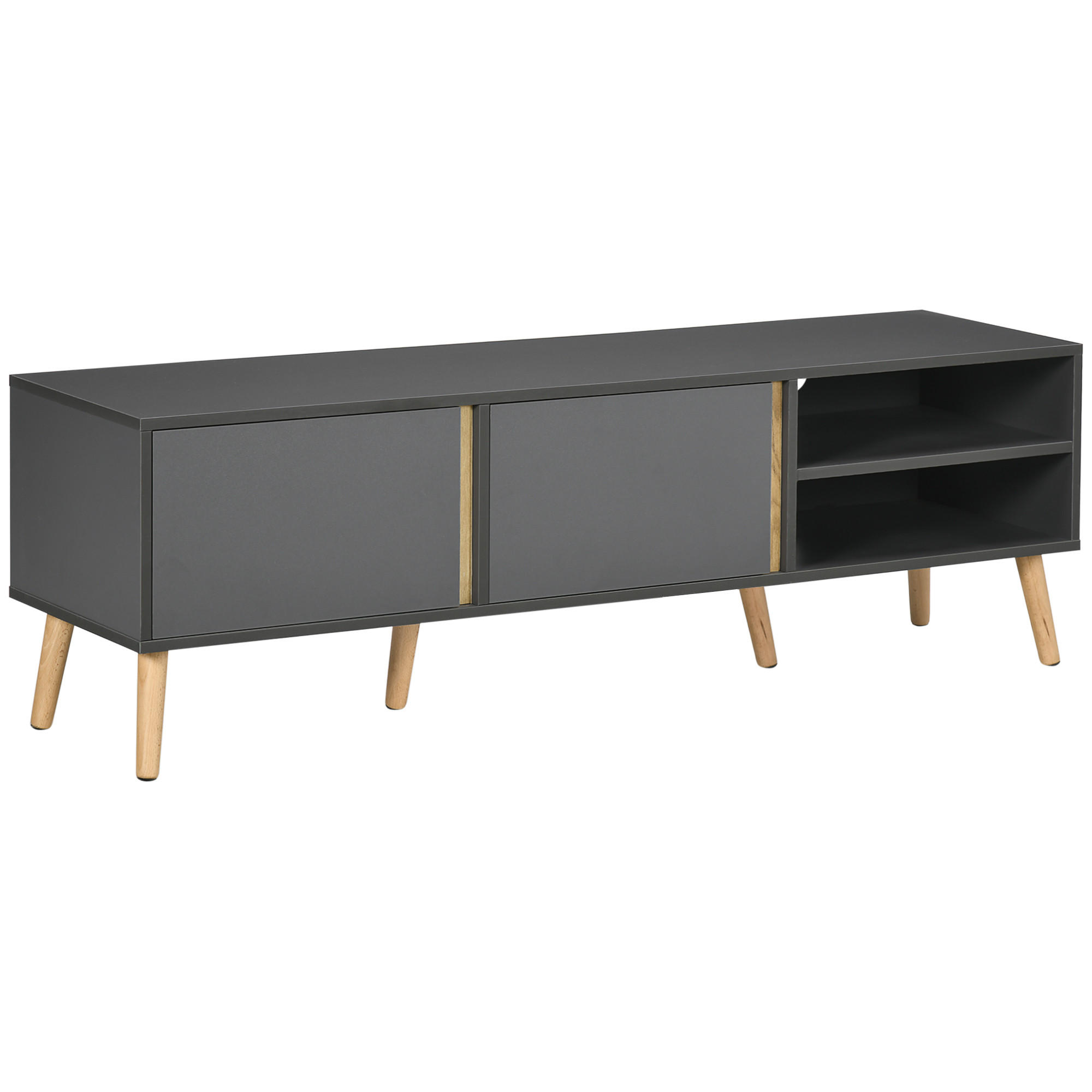 TV-MÖBEL Dunkelgrau 1 Stück - Dunkelgrau, Holzwerkstoff (150/45/35cm) - GiPP