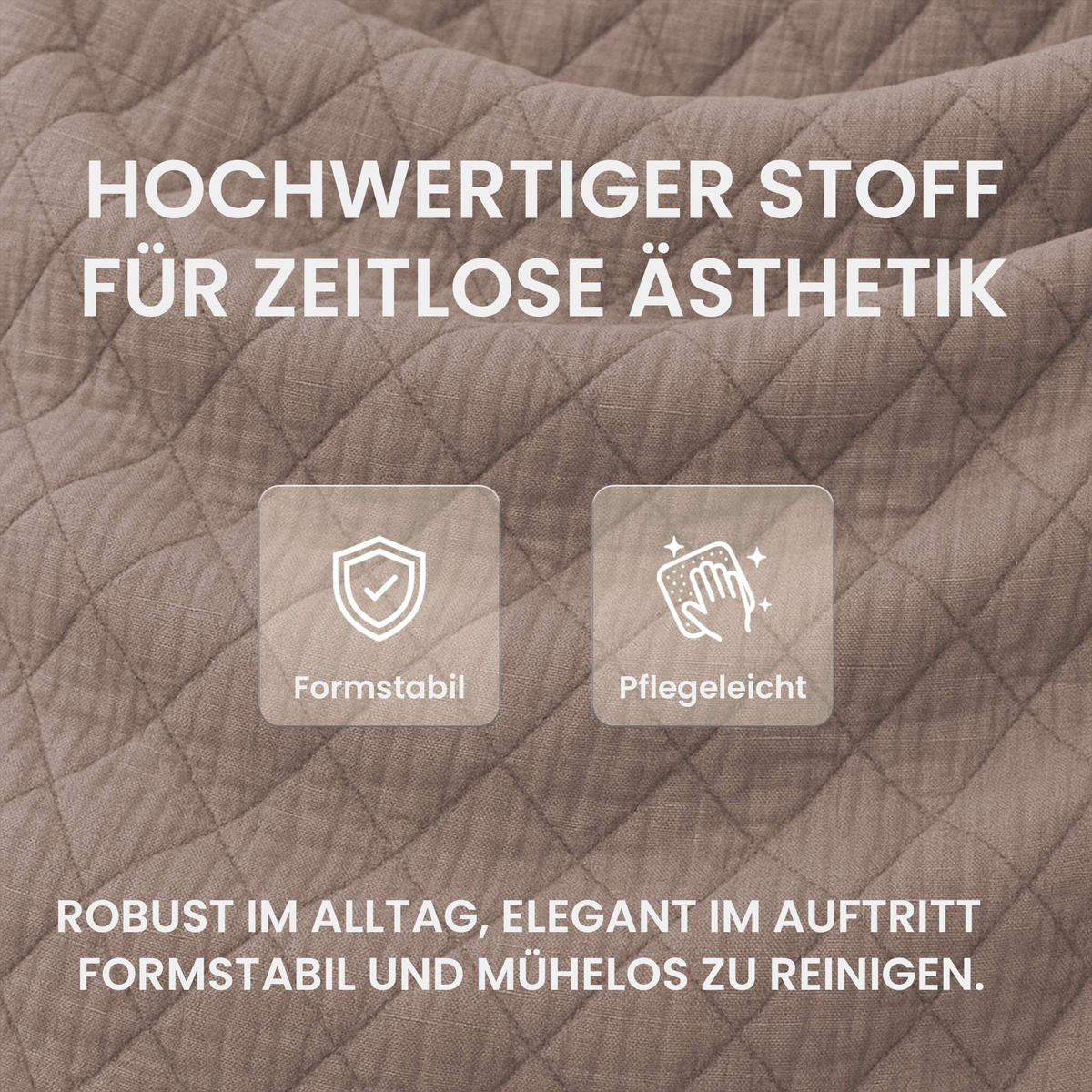 ESSZIMMERSTUHL Stoff Taupe - Taupe/Eukalyptusholzfarben, Holz/Textil (63/84/61cm) - CLP
