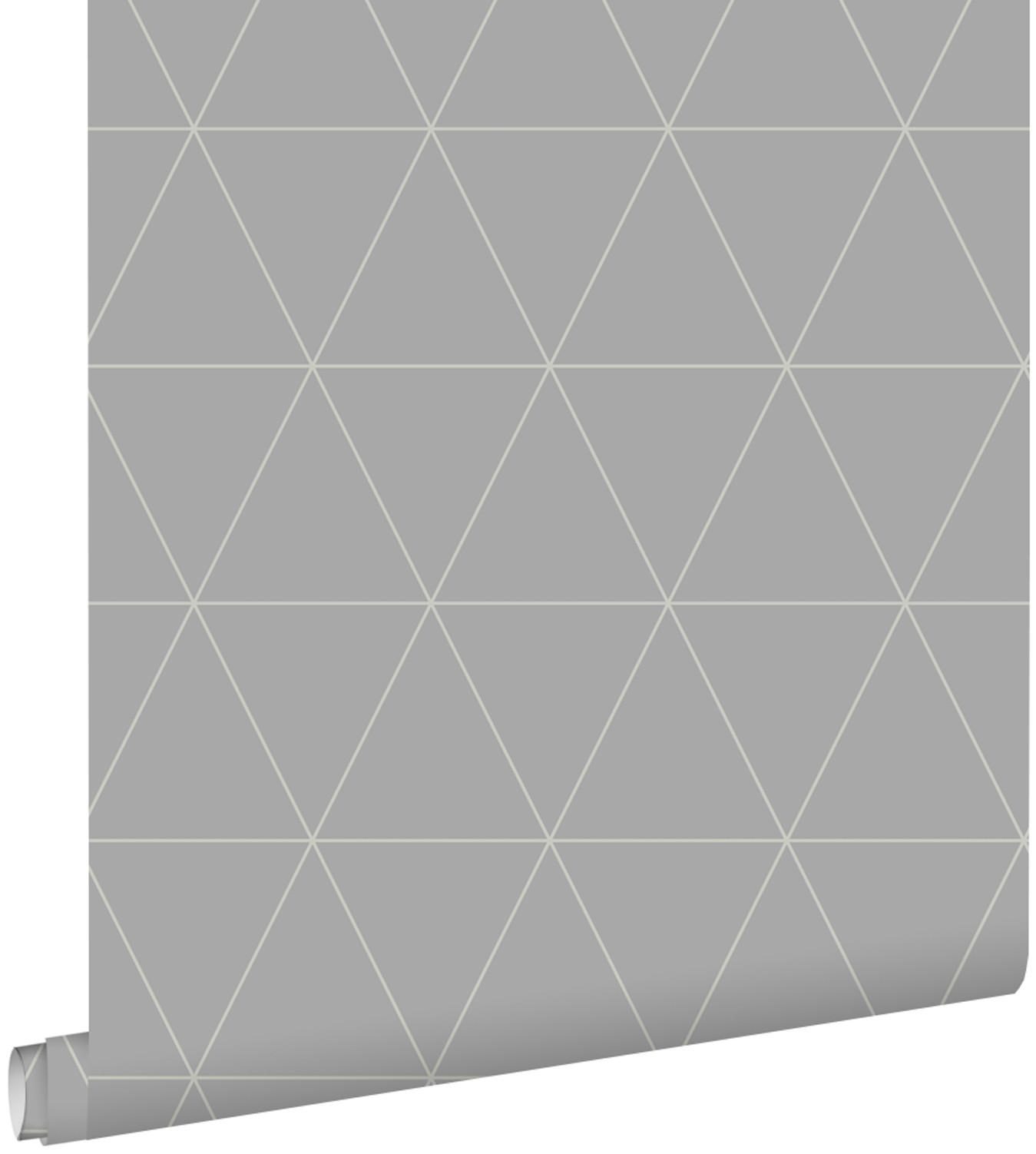TAPETE grafische Dreiecke 50 x 900 cm - Grau, Papier (50/900cm) - ESTAhome