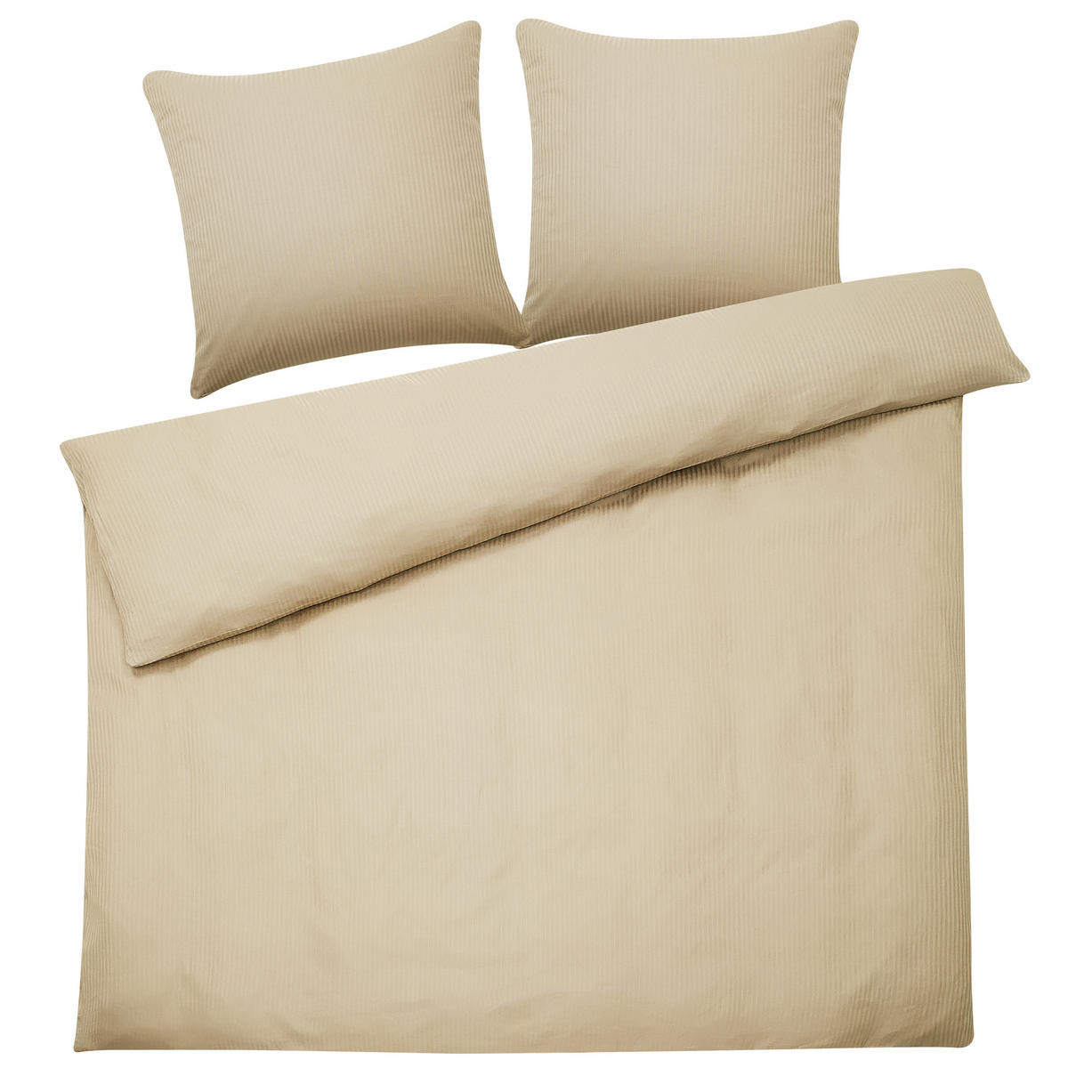 BETTWÄSCHE SET Avondale 240x220 cm - Beige, Textil (240/220cm) - Beliani