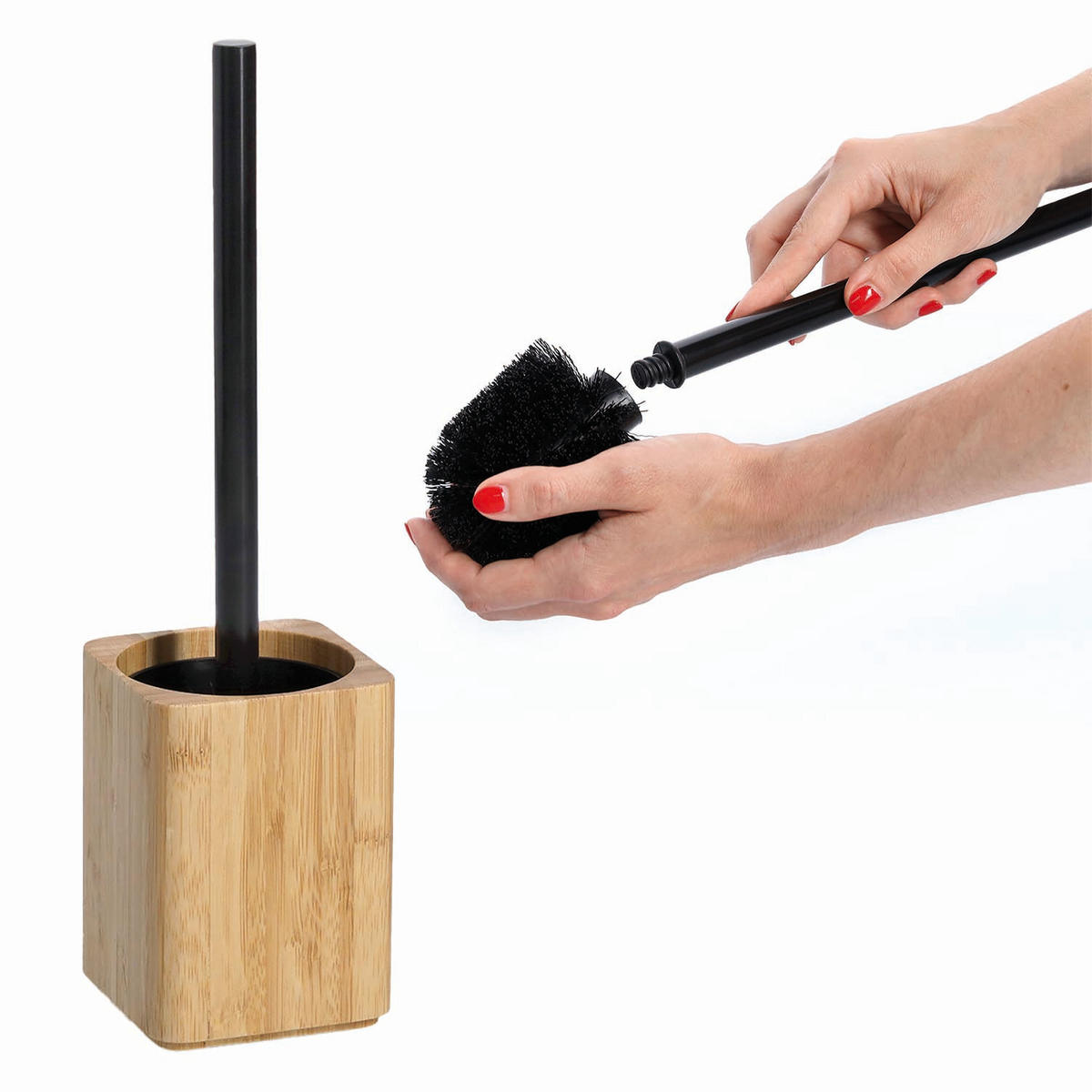 BADACCESSOIRES aus Bambus, 5-teiliges Set - Naturfarben, Holz (9.5/35.5/9.5cm) - Zeller Present