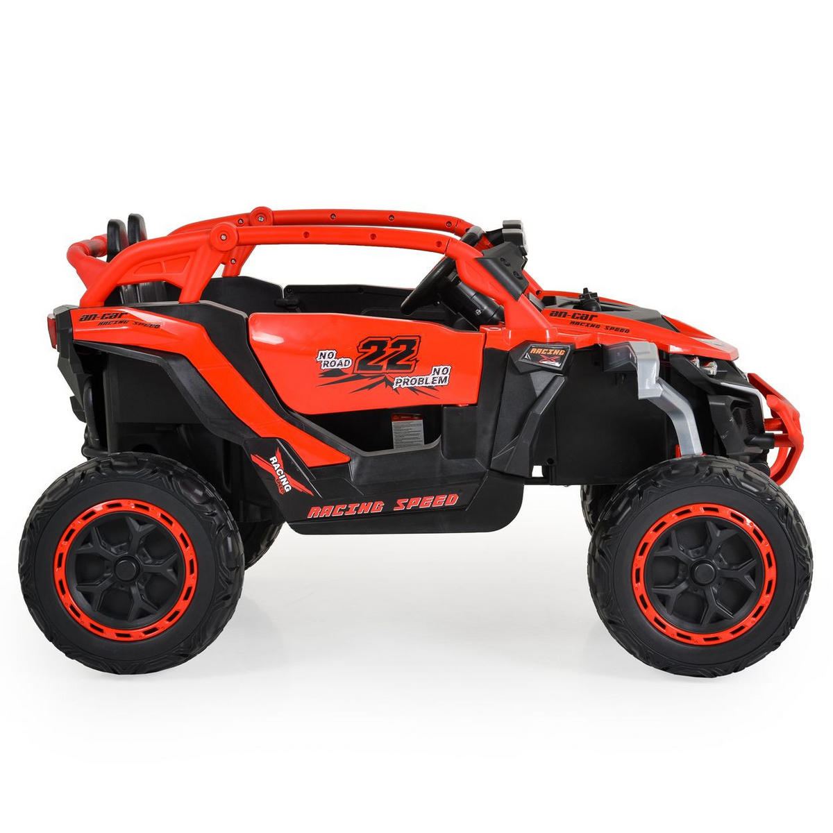 KINDERELEKTROAUTO SUV Arizona rot EVA-Reifen Fernbedienung Lichter Musik - Rot, Kunststoff (115/72/62cm) - Moni
