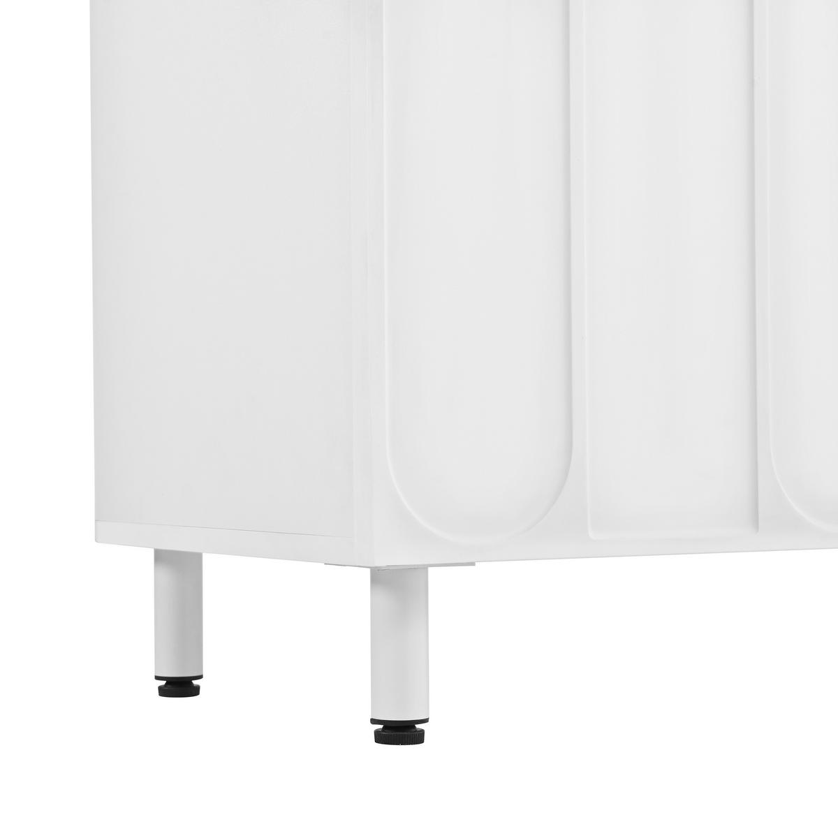 SCHUHSCHRANK 2-in-1 mit 3 Türen und verstellbaren Böden - Weiß, Holzwerkstoff (120/80/37cm) - FLIEKS