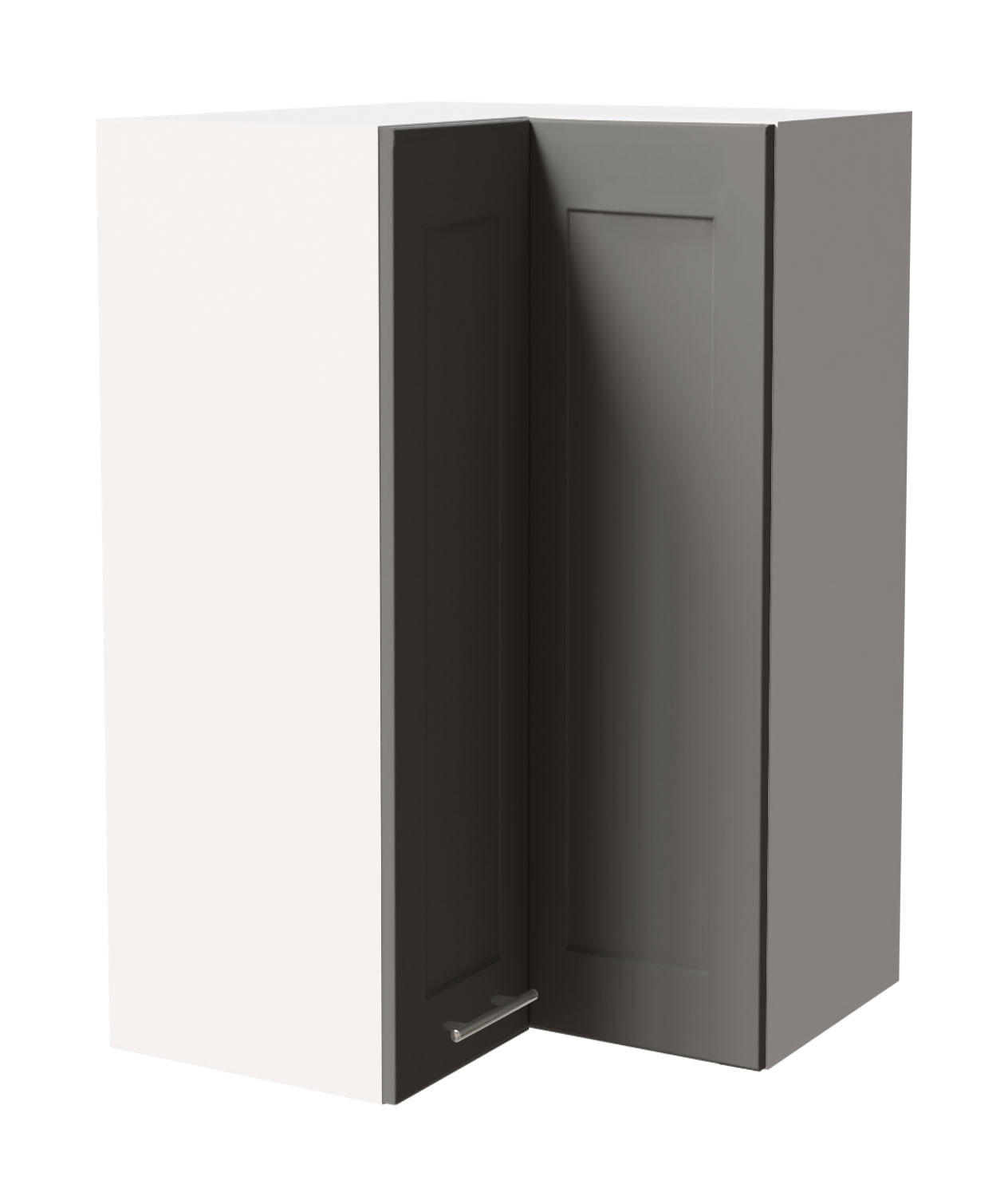 Feldmann-Wohnen Eckhängeschrank Grau, Weiß 60x96x60 cm