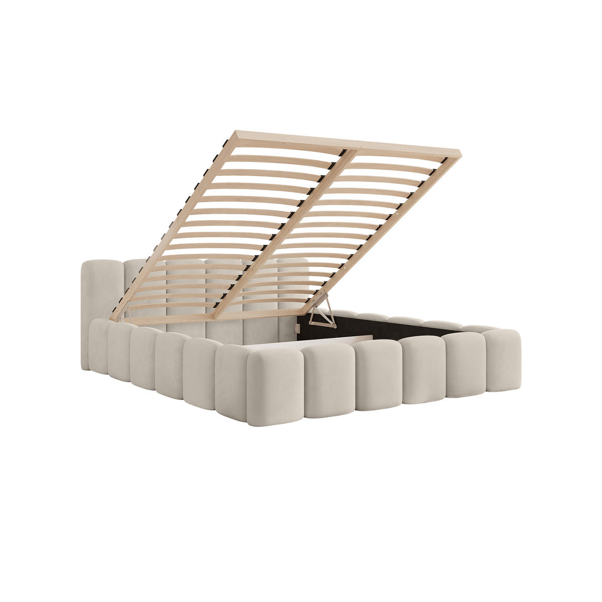 POLSTERBETT Limata 180x200 cm, Creme - Creme, Textil (180/200cm) - Fedve