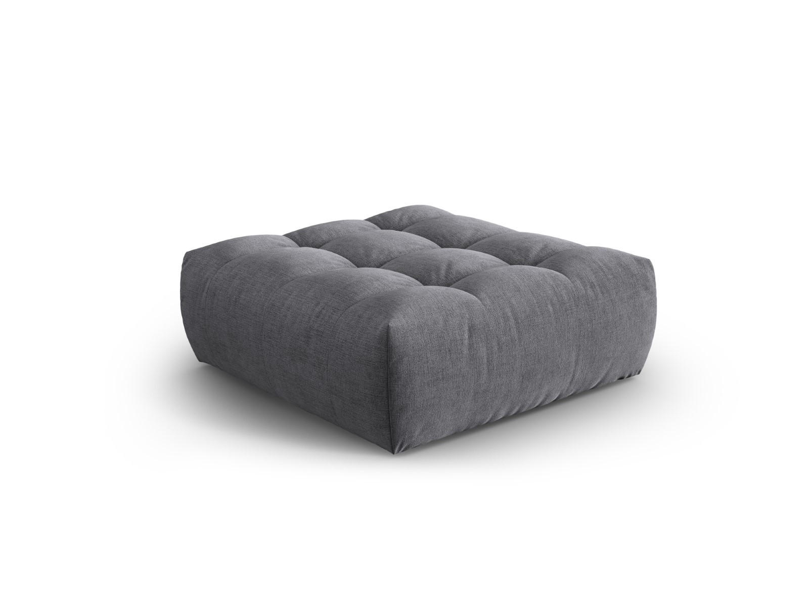 POUF Bloom aus strukturiertem Stoff grau - Grau, Textil (101/42/110cm) - Micadoni