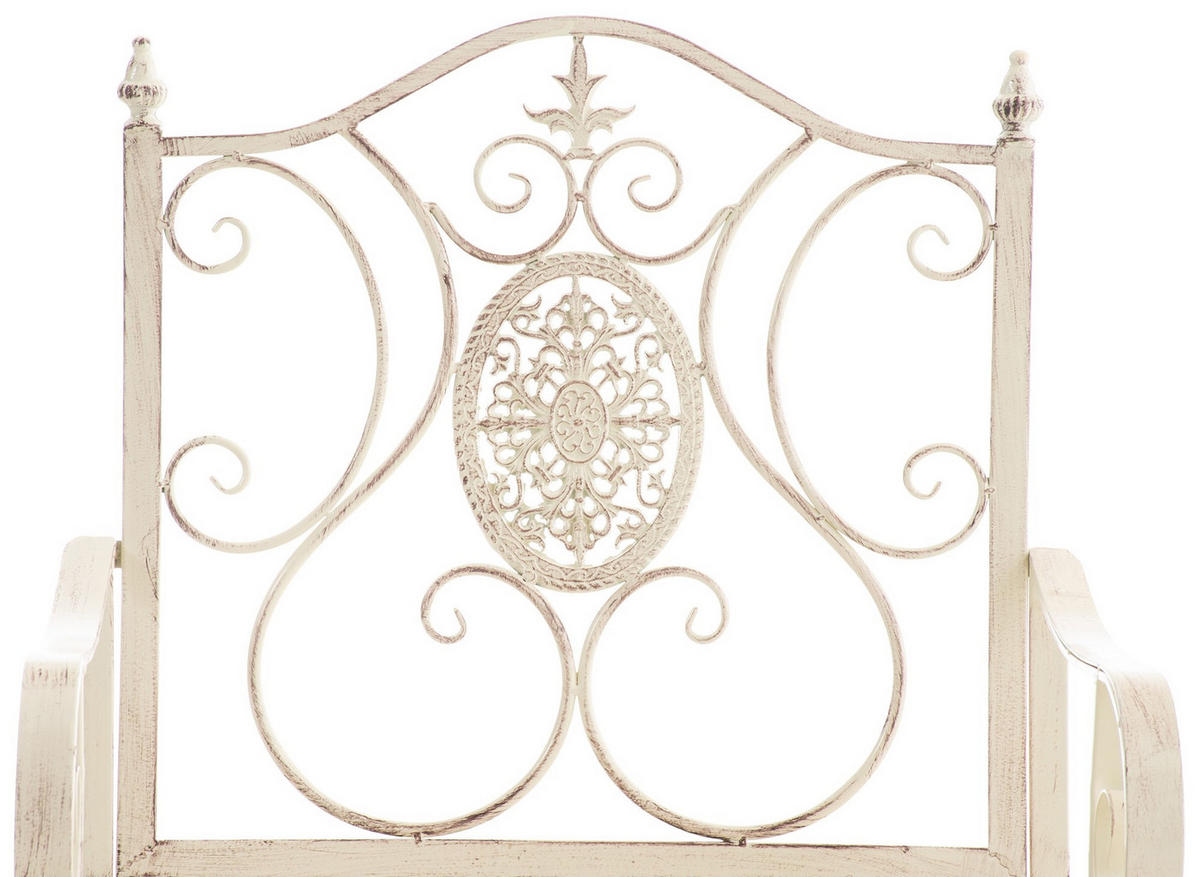 GARTENSTUHL 2er Set Metall antik-creme - Creme, Metall (62/94/53cm) - CLP