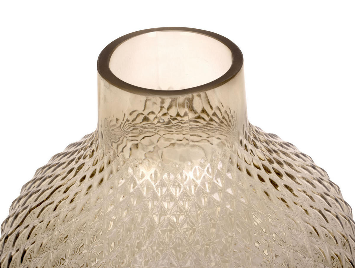 VASE Delight 21/21/25 cm - Braun, Glas (21/25cm) - Present Time