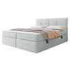 BOXBETT Figaro - Hellgrau/Schwarz, Holz/Textil (180/200cm) - MIRJAN24