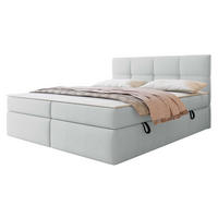 BOXBETT Figaro - Hellgrau/Schwarz, Holz/Textil (180/200cm) - MIRJAN24