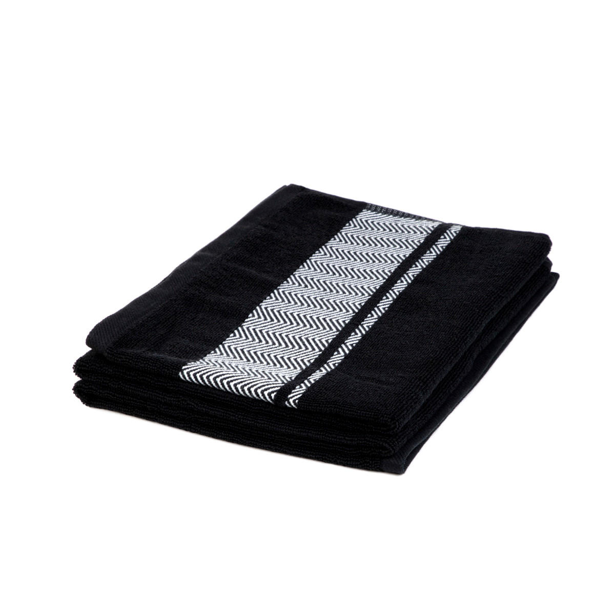 BADETUCH Maiara schwarz 70/130 cm - Schwarz, Textil (70/130cm) - Homla