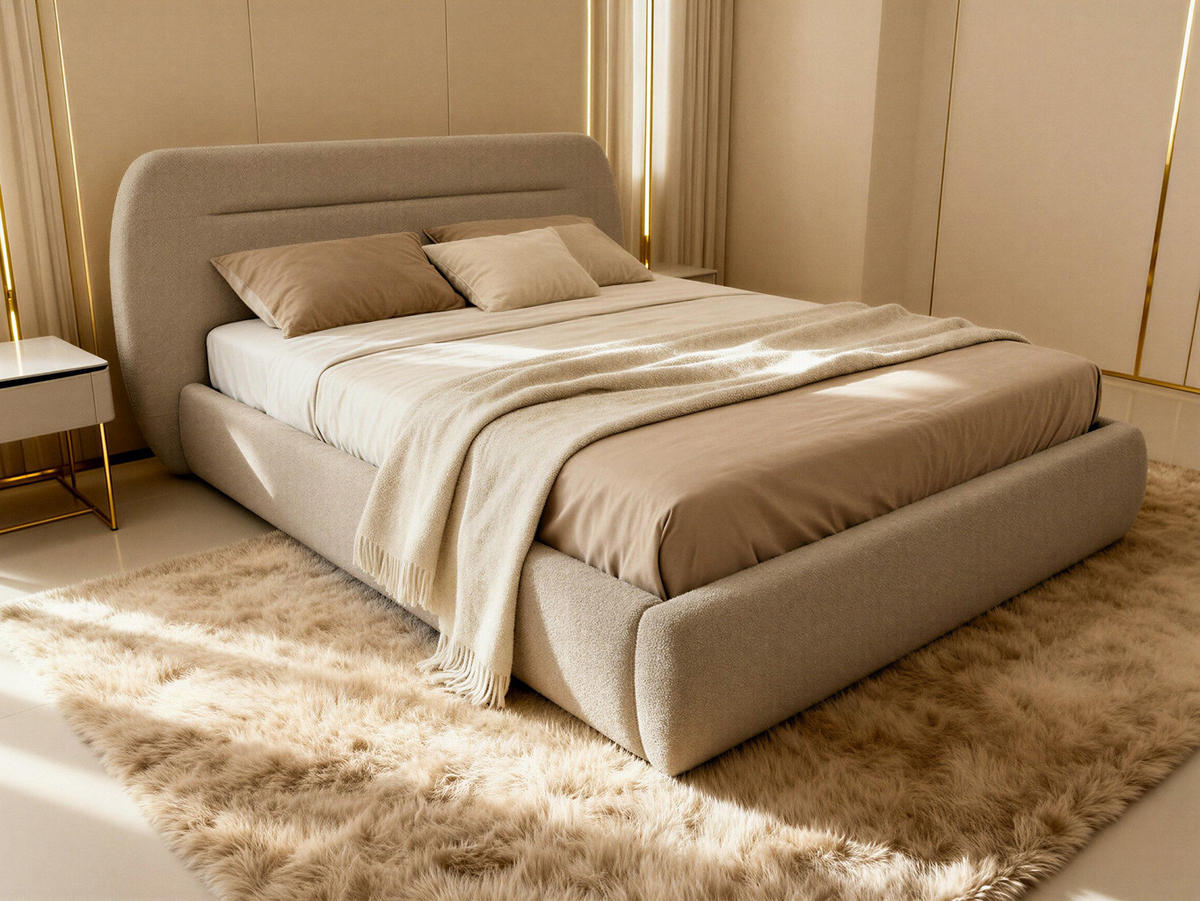 POLSTERBETT Orio - Eichefarben/Creme, Holz/Kunststoff (180/200cm) - Sofnet