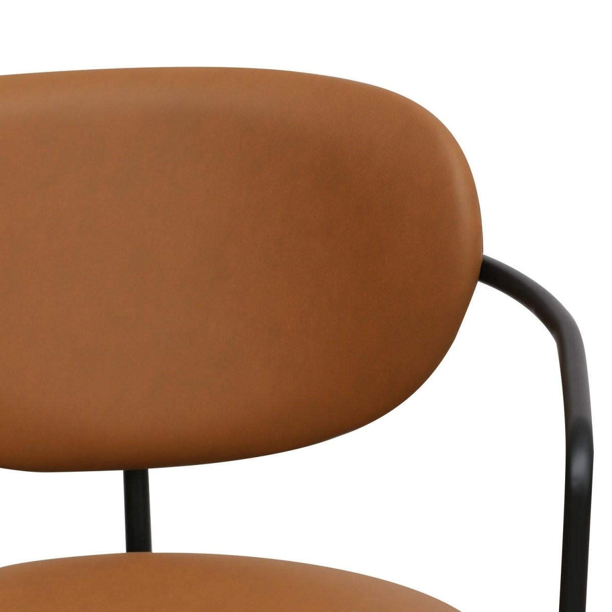 DREHSTUHL höhenverstellbar in Kunstleder Cognacbraun - Schwarz/Braun, Textil/Metall (54/71/57cm) - Furnhouse