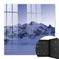SCHLÜSSELBOX Schwarz 30x30 cm- Türöffnung nach rechts - Winterliche Majestät - Weiß, Metall (30/30/5cm) - TULUP