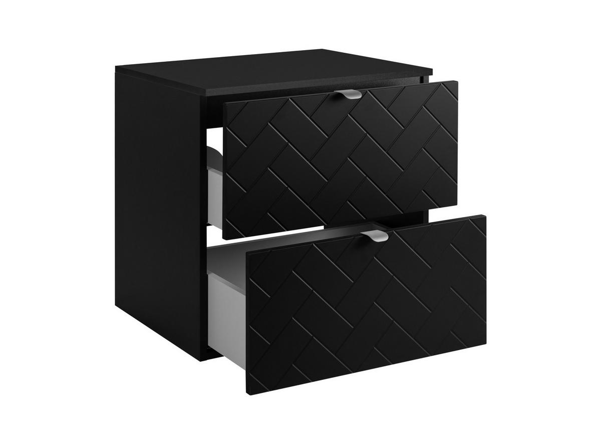 WASCHBECKUNTERSCHRANK TREND Schwarz matt 60/46/60 cm - Schwarz, Holzwerkstoff (60/60/46cm) - Rodan