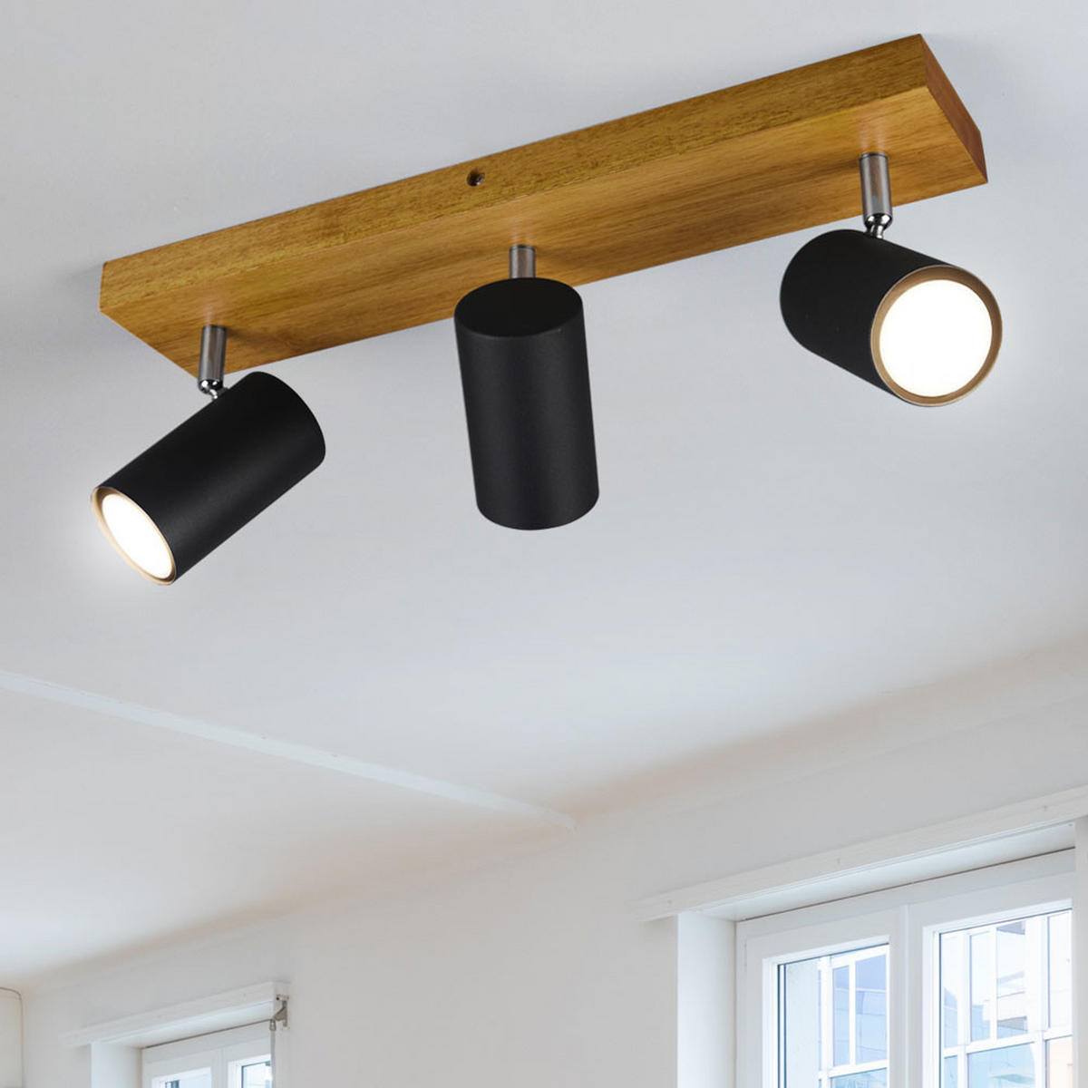 DECKENLEUCHTE MARLEY Holz Braun - Braun, Holz (44/9/16cm)