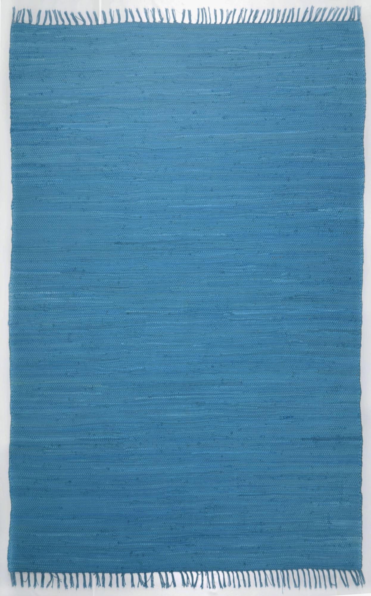 FLECKERLTEPPICH Chindi 90x160 cm - Türkis, Textil (90/160cm) - Rug and Roll